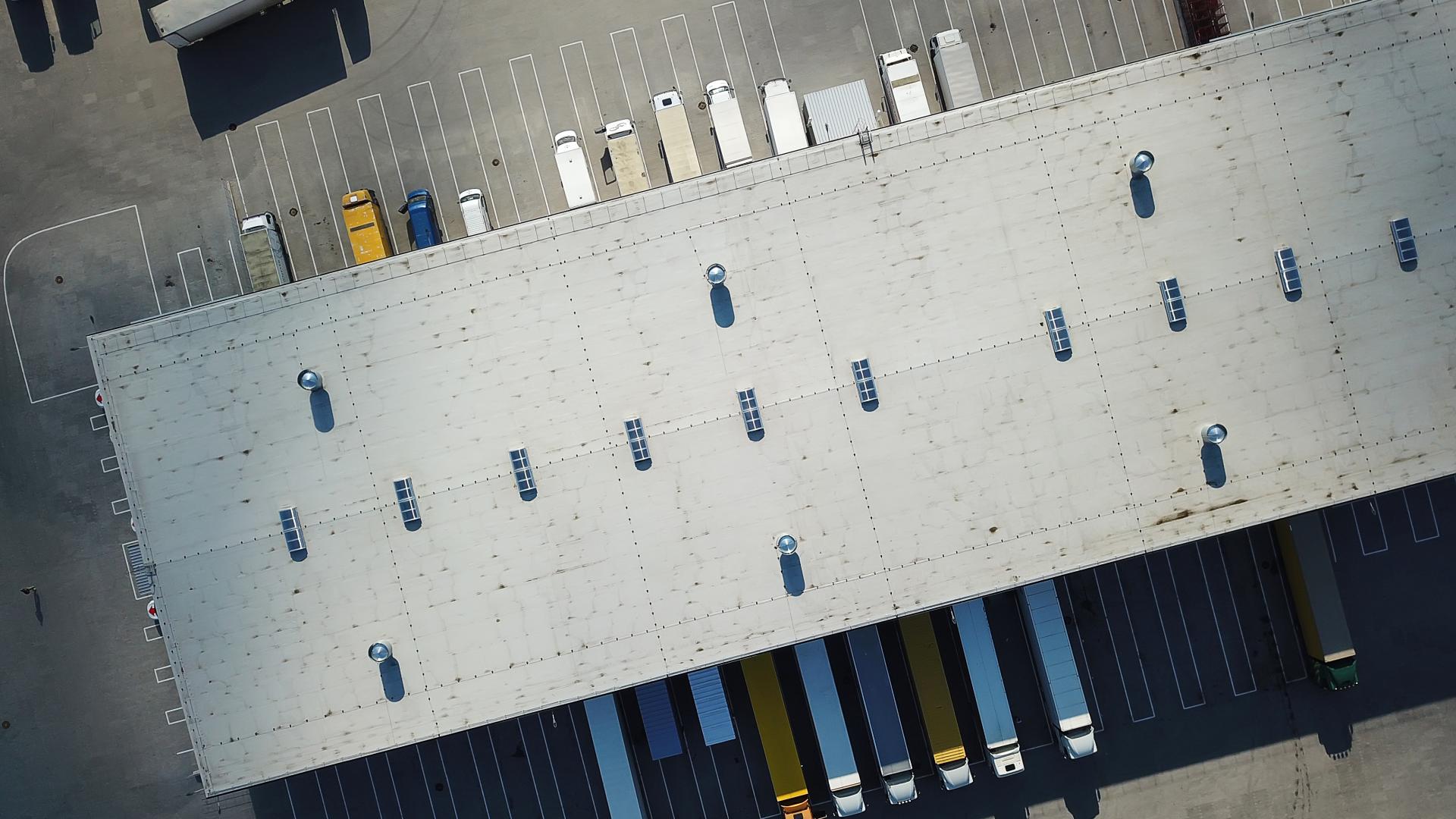 Warehouse luchtfoto