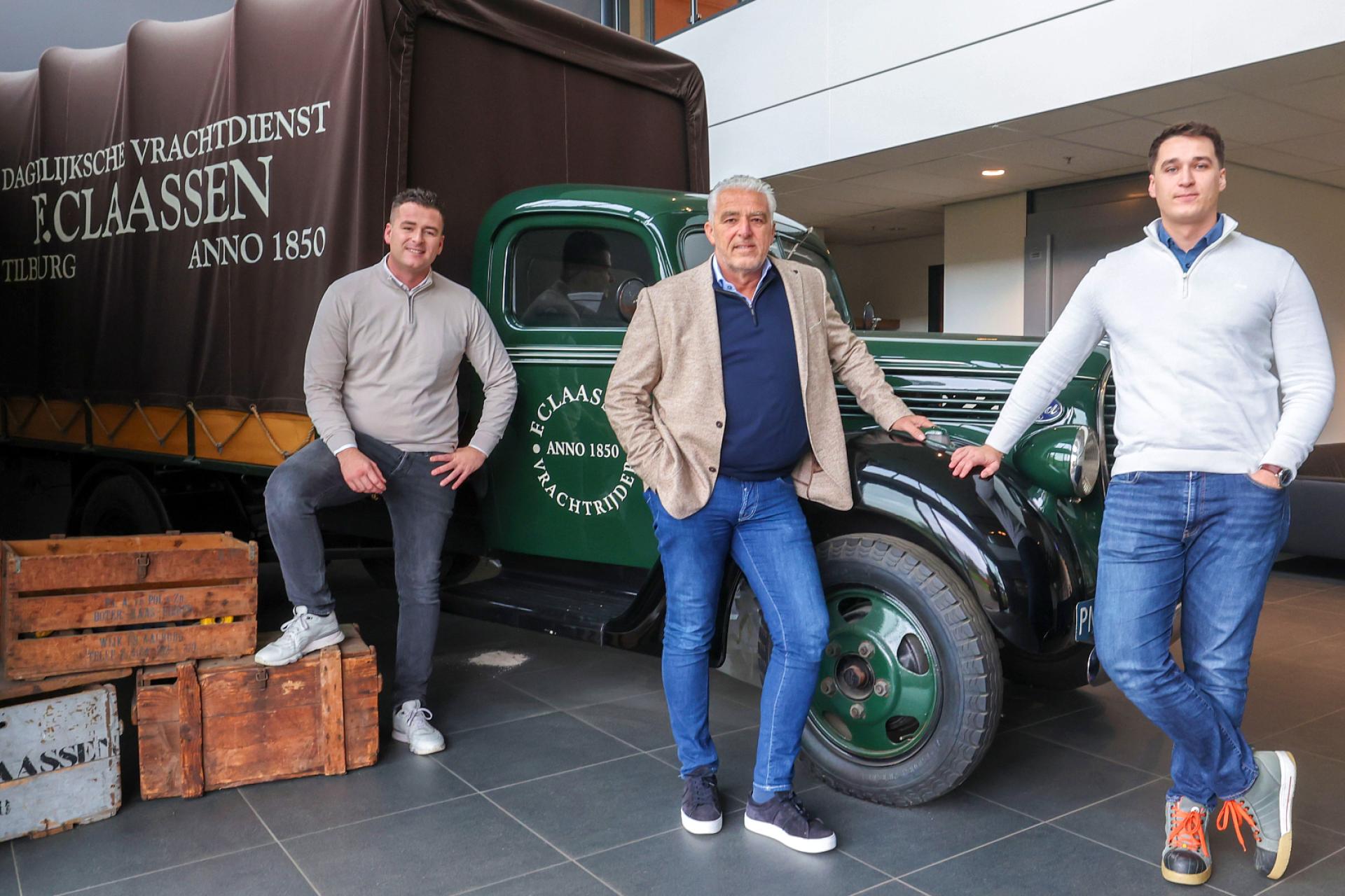 Florent Claassen met zoons Huub en Bram